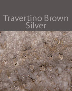 travertino brown silver
